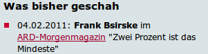 Frank Bsirske im ARD-Morgenmagazin 'Zwei Prozent ist das Mindeste'